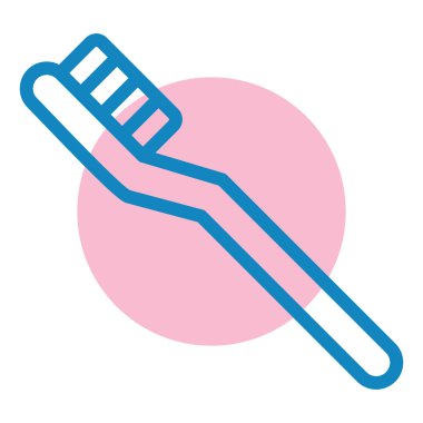 Diş fırçası. Web simgesi basit illüstrasyon