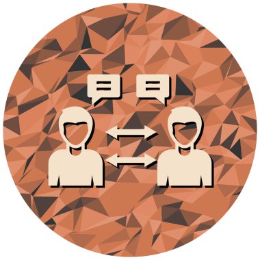 Sosyal ortam simgesi vektör illüstrasyonu