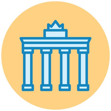 Bina. Web simgesi basit illüstrasyon