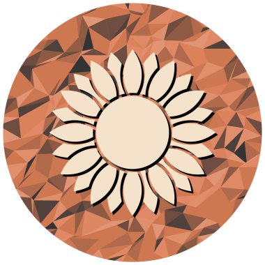 Çiçek. Web simgesi basit illüstrasyon