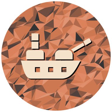 Gemi. Web simgesi basit illüstrasyon