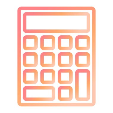 Hesap makinesi. Web simgesi basit illüstrasyon 