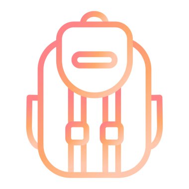 Sırt çantası. Web simgesi basit illüstrasyon