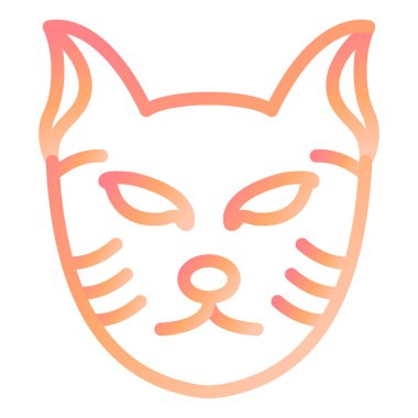 Kedi. Web simgesi basit illüstrasyon 