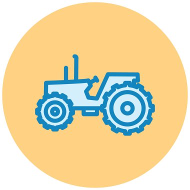 Traktör. Web simgesi basit illüstrasyon