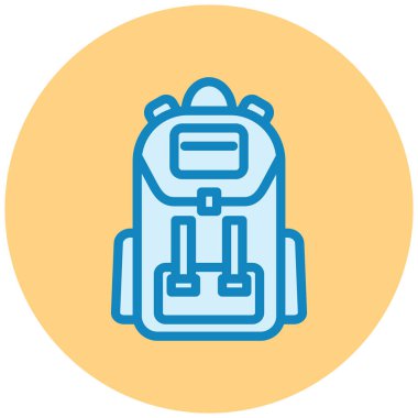 Sırt çantası. Web simgesi basit illüstrasyon