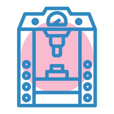 - Makine. Web simgesi basit illüstrasyon