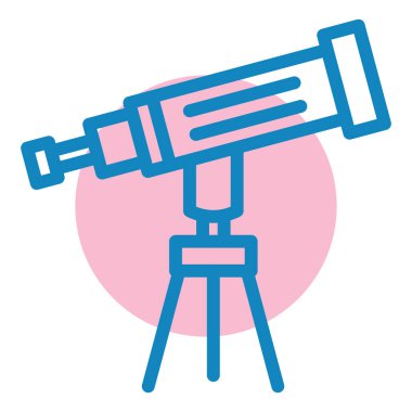 Teleskop. Web simgesi basit illüstrasyon