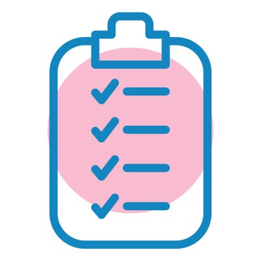 Kontrol listesi. Web simgesi basit illüstrasyon