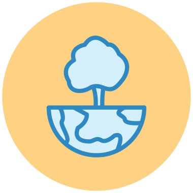 Ağaç simgesinin vektör illüstrasyonu