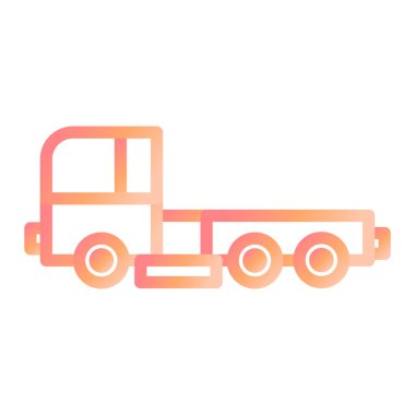 Kamyonet. Web simgesi basit illüstrasyon 