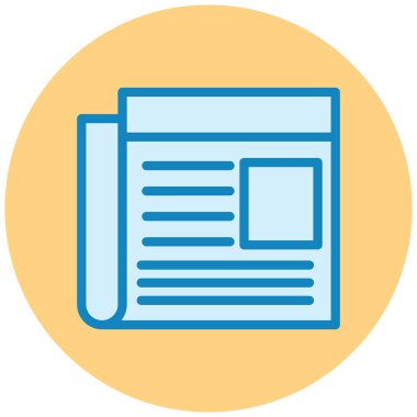 Gazete. Web simgesi basit illüstrasyon