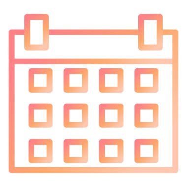 Takvim simgesi vektör illüstrasyonu