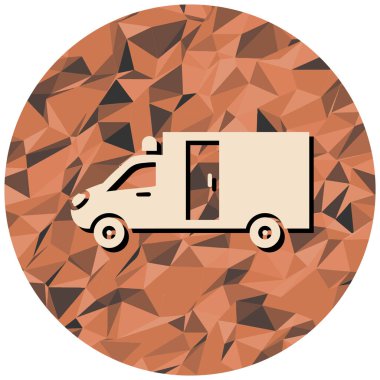 Kamyon ikonu. vektör illüstrasyonu