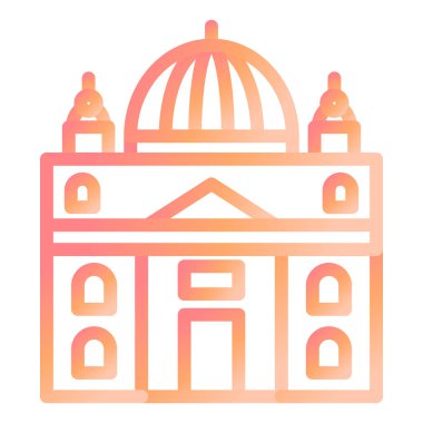 Bina. Web simgesi basit illüstrasyon