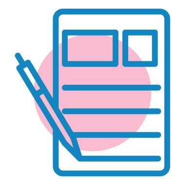 Kontrol listesi. Web simgesi basit illüstrasyon