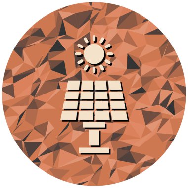 Güneş enerjisi ikonu. vektör illüstrasyonu
