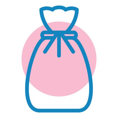 torba simgesi, vektör illüstrasyonu