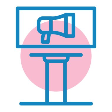 Reklamcılık. Web simgesi basit illüstrasyon