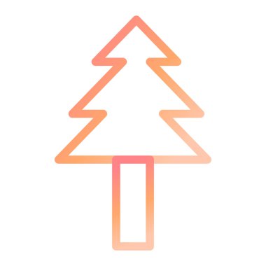 Çam ağacı. Basit simge tasarımı