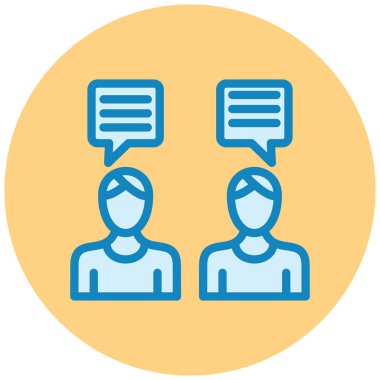 sohbet baloncukları vektör illüstrasyonu olan bir grup insan