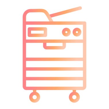 Fotokopi makinesi. Web simgesi basit illüstrasyon 