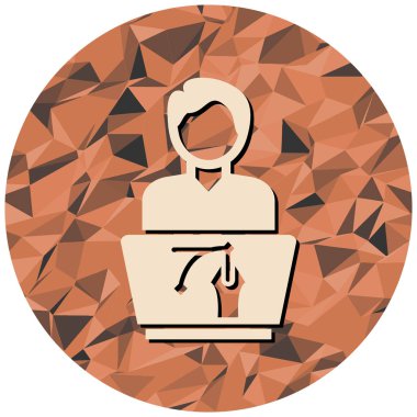 İş ve finans dairesi ikonu. vektör illüstrasyonu