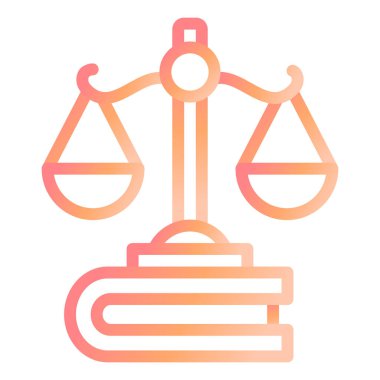 adalet modern ikon vektör illüstrasyonu 