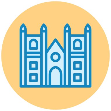 Bina. Web simgesi basit illüstrasyon
