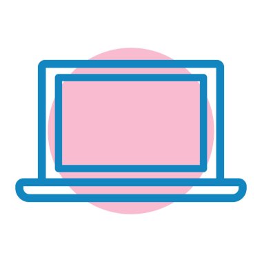 Dizüstü bilgisayar simgesi vektör çizimi