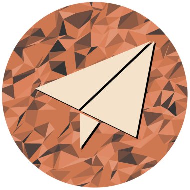 Kağıt Uçak simgesi beyaz arka plan üzerinde