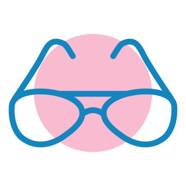 Gözlük. Web simgesi basit illüstrasyon