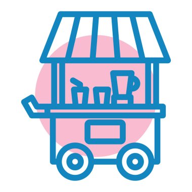 Pazar tezgahı ikonu vektör illüstrasyon grafik tasarımını kaydet