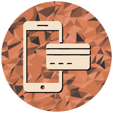 Kredi kartı vektör resimli cep telefonu