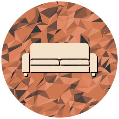 Kanepe. Web simgesi basit illüstrasyon