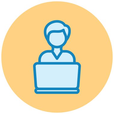 avatar. Web simgesi basit illüstrasyon