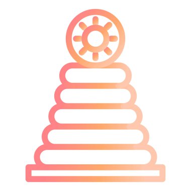 Piramit. Web simgesi basit illüstrasyon