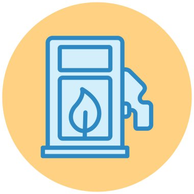 Benzin istasyonu. Basit resimleme