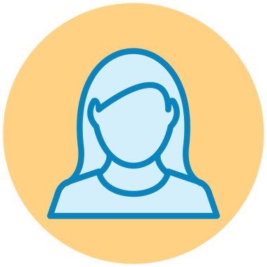 Kadın avatar. Web simgesi basit illüstrasyon
