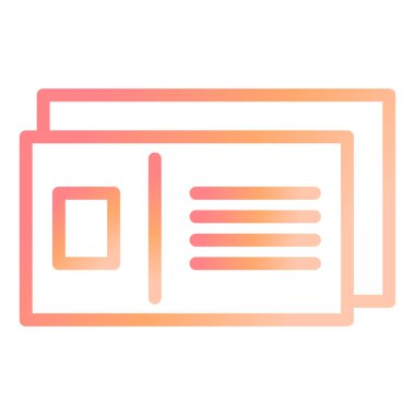 Kartpostal Web simgesi basit illüstrasyon 