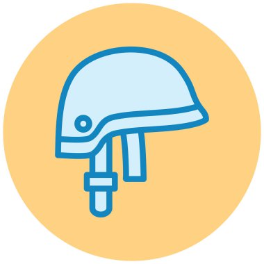 Miğfer. Web simgesi basit illüstrasyon