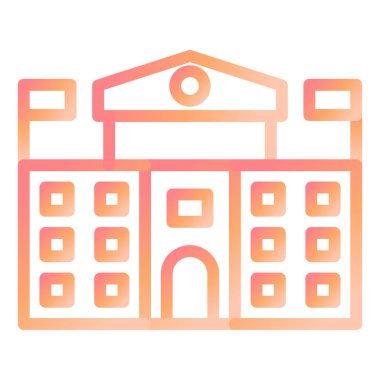 Hükümet Ofisi modern simge vektör illüstrasyonu 