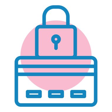 Kilit. Web simgesi basit illüstrasyon