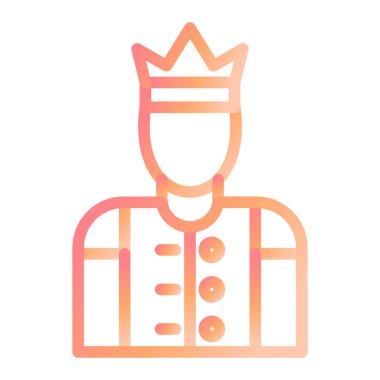 Şapka simgesi olan adam, vektör illüstrasyonu