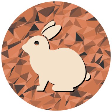 Şirin bir tavşanın vektör çizimi