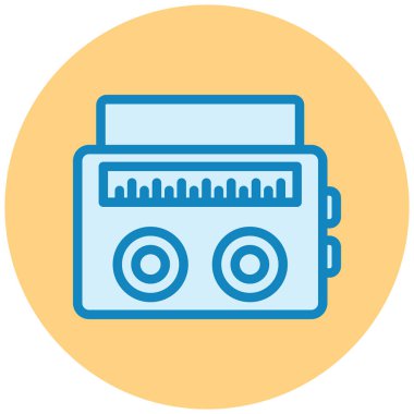 Müzik. Web simgesi basit illüstrasyon