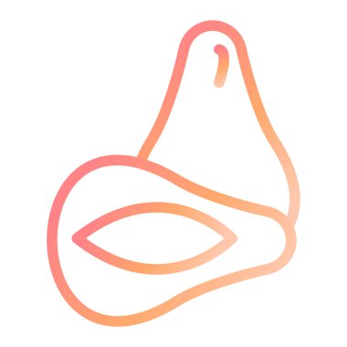 Papaya. Web simgesi basit illüstrasyon 
