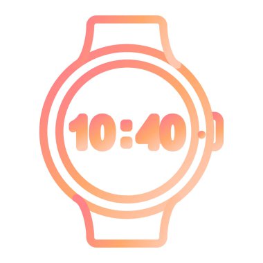 Akıllı saat. Web simgesi basit illüstrasyon