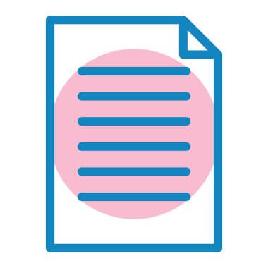 Belge. Web simgesi basit illüstrasyon