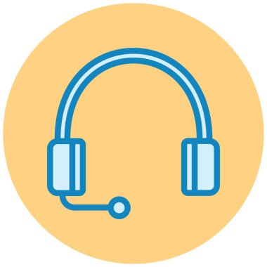 Kulaklık. Web simgesi basit tasarım